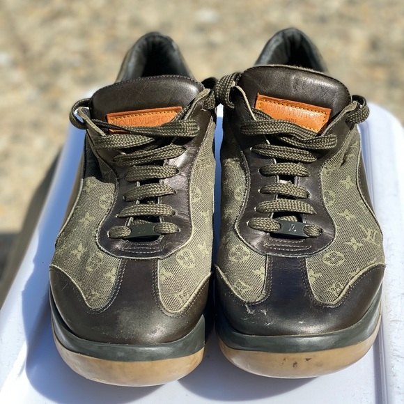 Louis Vuitton Khaki Monogram Canvas Mini Lin Sneakers Size 39 ( 8.5 US ) - Picture 2 of 9